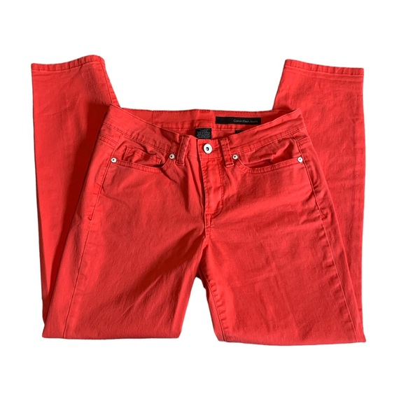 Calvin Klein pants. Orangish red. Size 27/4. - Picture 2 of 8